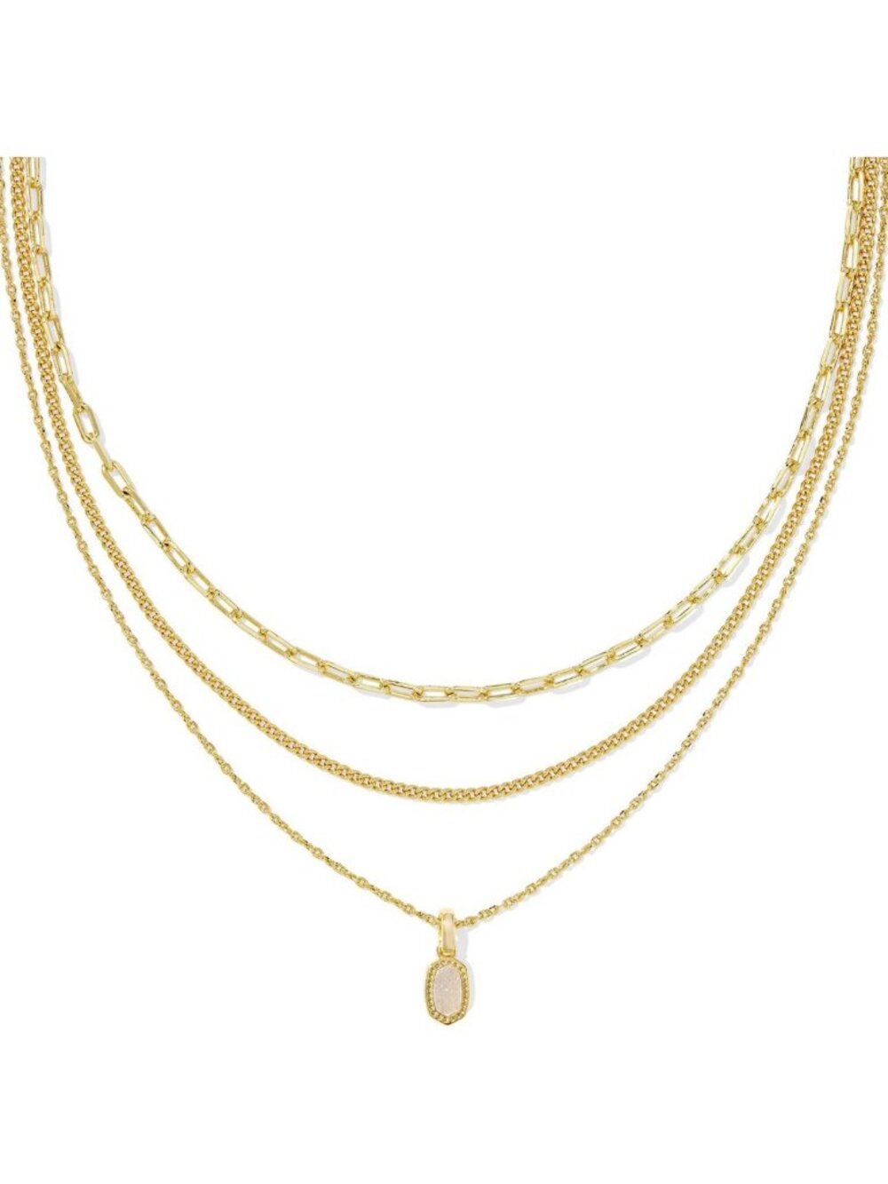 Triple Strand Necklace, Stylish Fashion Jewelry for Women, Elegant Accessory